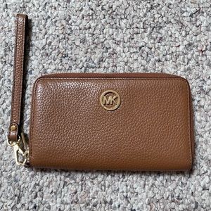 Michael Kors Camel Clutch/Wristlet